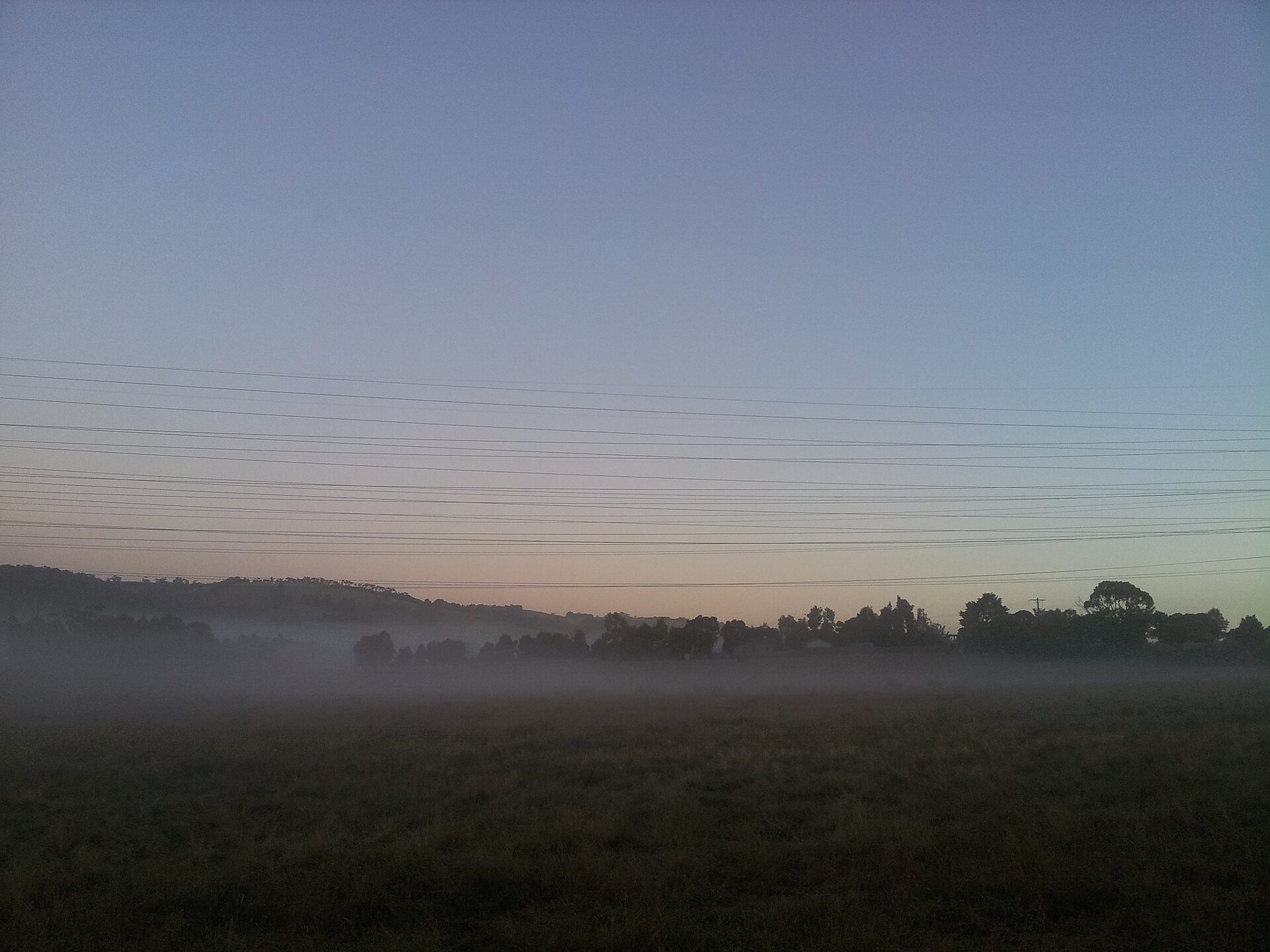 Misty morning over the Pakenham paddocks